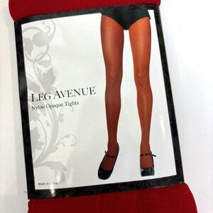 * Leg Avenue #7300 Red Fashion Opaque Tights NWT NOS